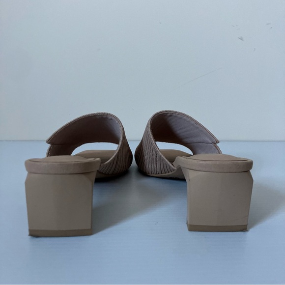 Vivaia Jade Pro Square-Toe Block Heel Nude Knit Slide Sandals size 38 - Picture 7 of 11